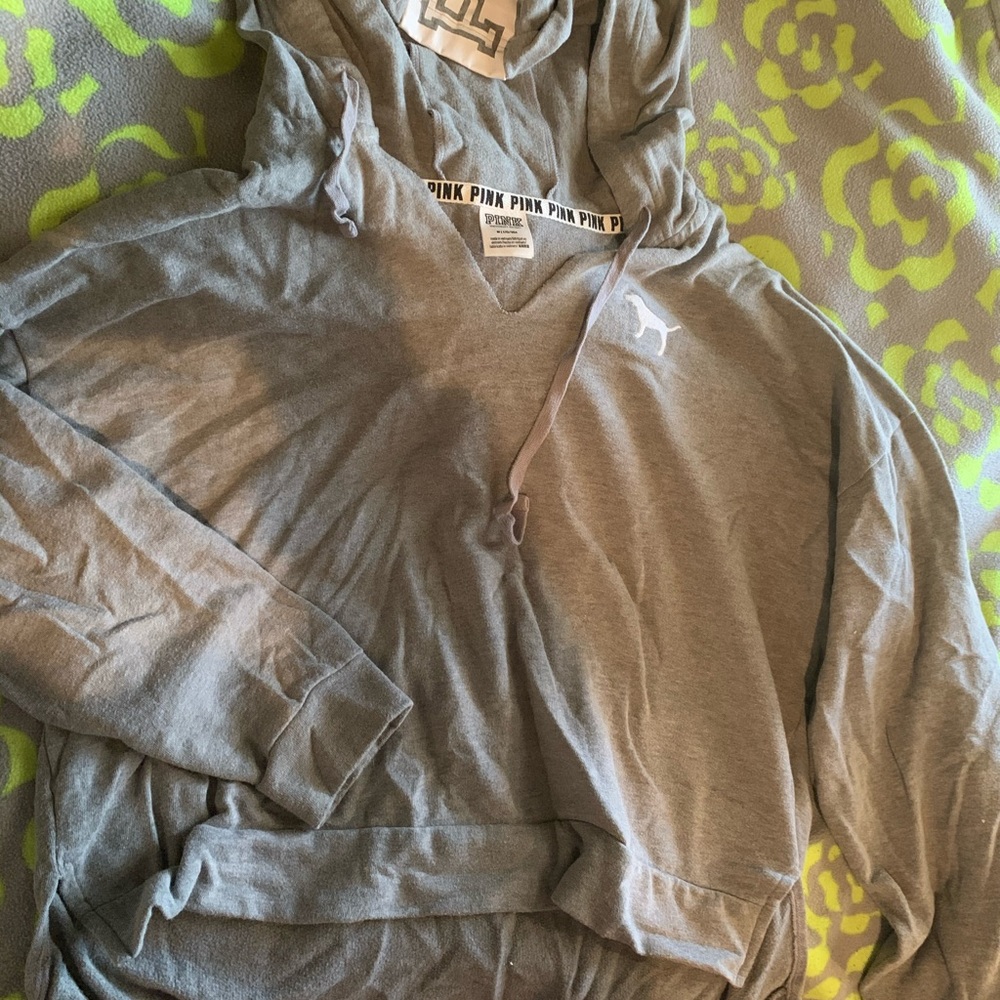 PINK crop hoodie